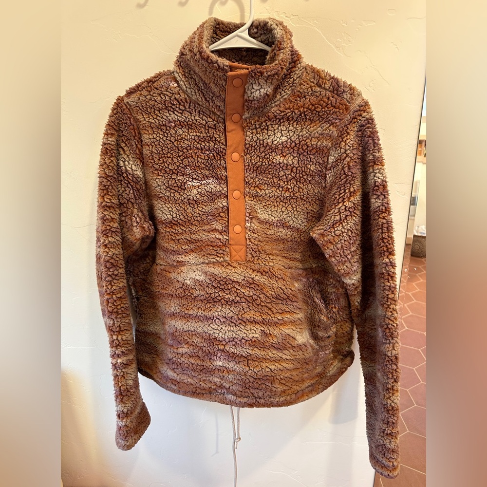 prAna Polar Escape Snap Up Women's Long Sleeve Fleece, Musk Travertine, Medium
